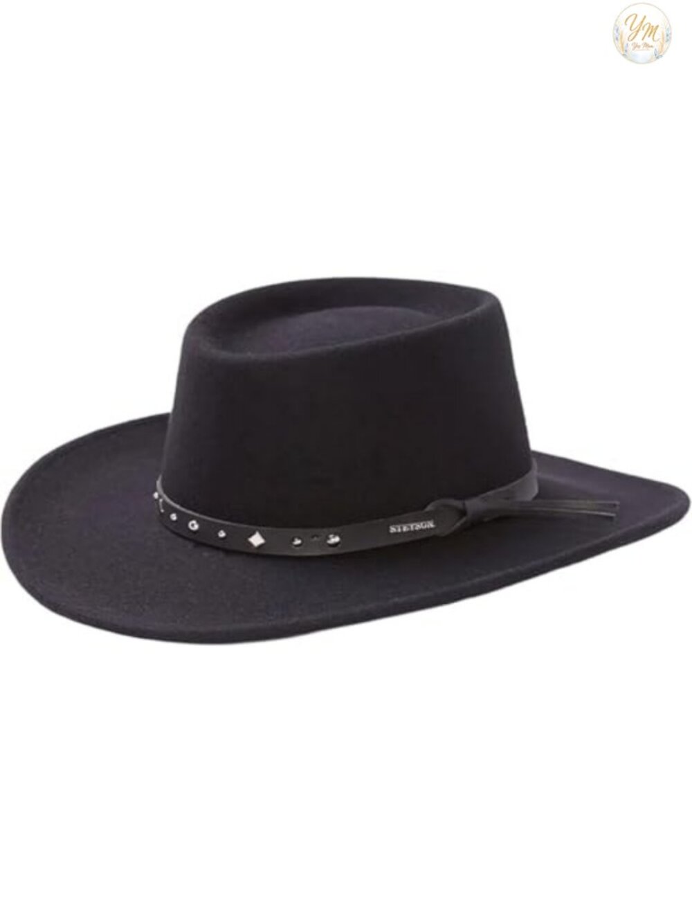Stetson Hawk Wool Crushable Cowboy Hat Gambler Crown Water Repellent